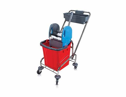 Single Bucket Mop Trolley-Chrome